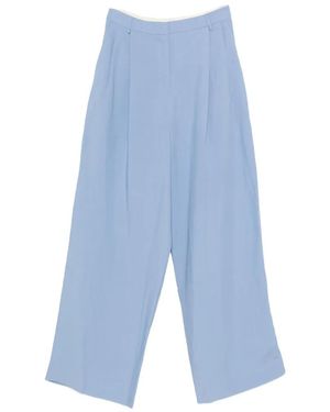 ..,merci Pleated Wide-Leg Trousers - Blue