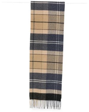 Barbour Inverness Tartan Fringed-Edge Scarf - Natural