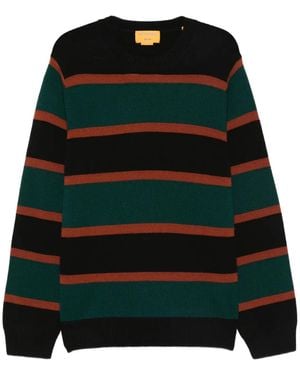 Guest In Residence Striped Crew-neck Jumper - ブラック