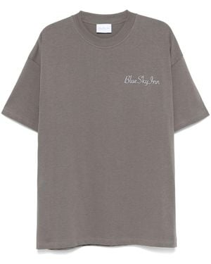 BLUE SKY INN Embroidered-Logo T-Shirt - Grey