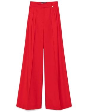 Nissa Pantaloni A Gamba Ampia - Rosso