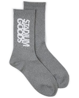 Stadium Goods Logo "Reflective" Crew Socks - Gray