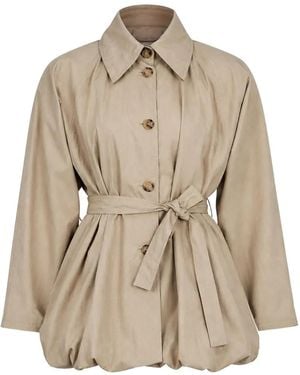 Magda Butrym Bubble Single-Breasted Coat - Natural