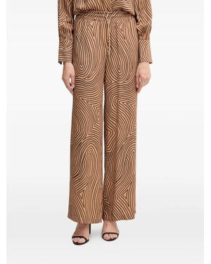 MARC AUREL Patterned Trousers - Natural