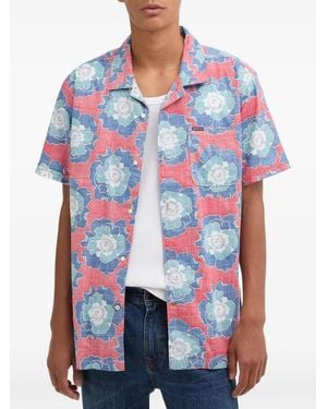 Barbour Hauxley Floral-Print Shirt - Blue