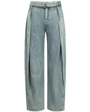 Loewe Vaqueros con cinturón - Azul