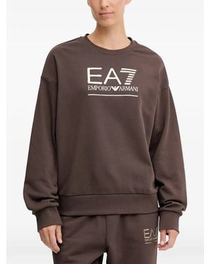EA7 Pull À Détail Logo - Brown