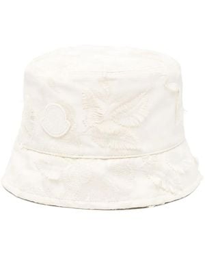 Moncler Embroidered Bucket Hat - White