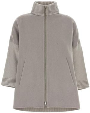 Herno Cable-Knit Jacket - Grey