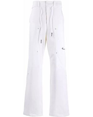 NIKE X OFF-WHITE Logo Bootcut Trousers - White