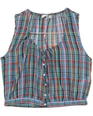Doen Theo Plaid Blouse - Blue