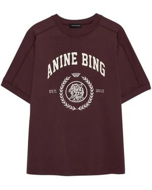 Anine Bing Jaylin T-Shirt Collegiate - Purple