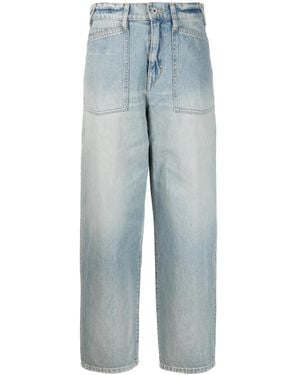 KENZO Vaqueros Anchos Estilo Capri - Azul