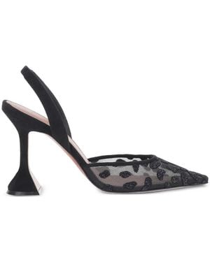AMINA MUADDI Holli Lace Slingback Pumps - White