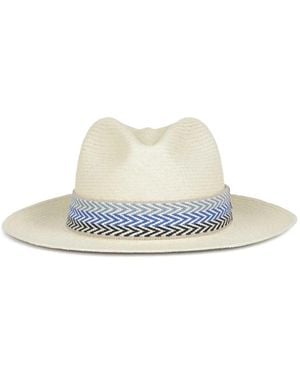 Lock & Co. Hatters Walter Chevron-Patterned Panama Hat - White