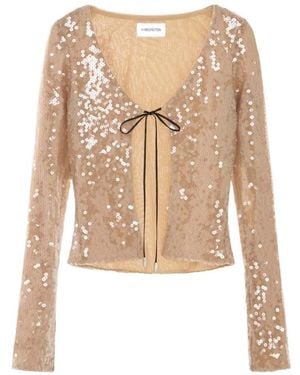 16Arlington Cardigan Elin À Sequins - Blanc