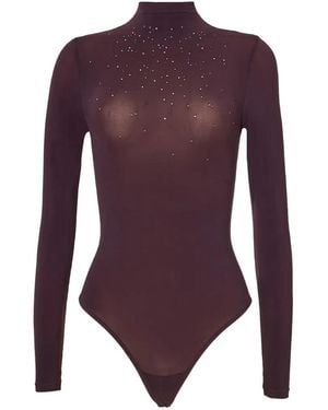 Wolford Body Stardust Con Detalles De Cristal - Morado