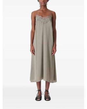IRO Bailar Lace-Trim Slip Midi Dress - Natural