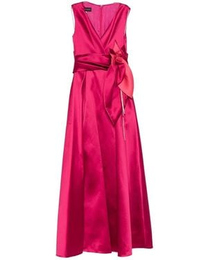 Talbot Runhof Ärmelloses Kleid Mit Schleife - Pink