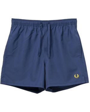 Fred Perry Badeshorts Mit Logo-Stickerei - Blau