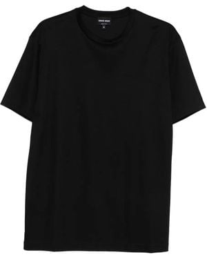 Giorgio Armani T-Shirt mit Rundhalsausschnitt - Schwarz