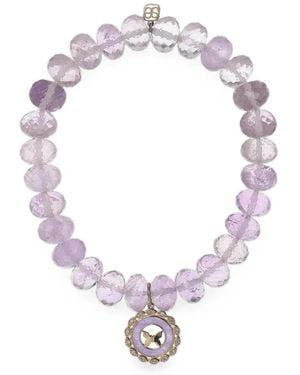 Sydney Evan Butterfly-Charm Multi-Stone Bracelet - Metallic