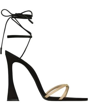 Saint Laurent Liza 110mm スカルプチャーヒール サンダル - ブラック