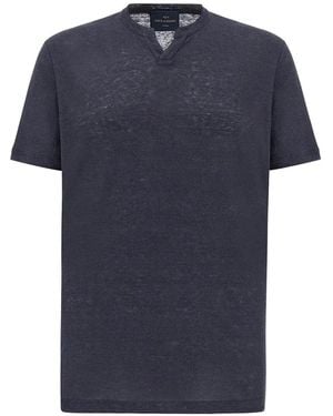 Paul & Shark Open-Collar T-Shirt - Blue