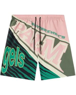 Palm Angels Racing Graphic Swimshorts - Green
