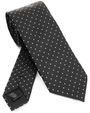 Dolce & Gabbana Polka-Dot Silk Tie - Black