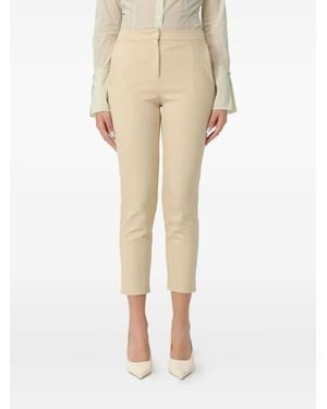 Patrizia Pepe Appliqué Trousers - Natural