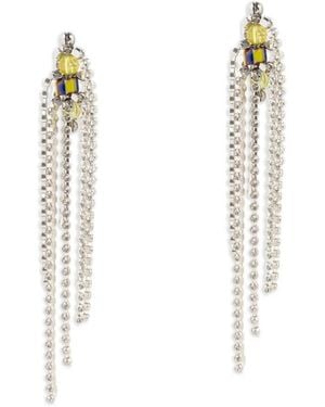 Dries Van Noten Pendientes con apliques - Blanco