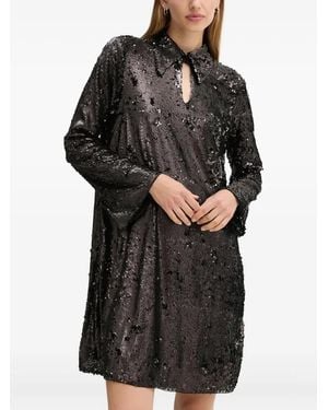 Bruuns Bazaar Mini-Jurk Verfraaid Met Pailletten - Zwart