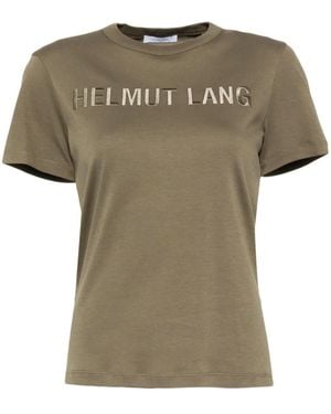 Helmut Lang Camiseta slim con logo - Verde