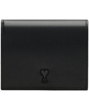 Ami Paris Ami De Coeur Bifold Wallet - Black