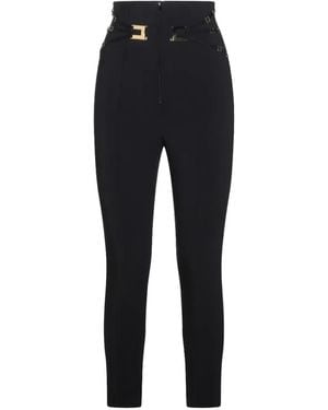Elisabetta Franchi Hardware-Detail Trousers - Black