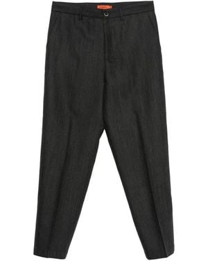 Barena Herringbone-Weave Straight-Leg Pants - Black