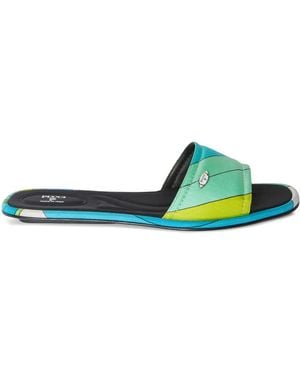 Emilio Pucci Yummy Silk Sandals - Green