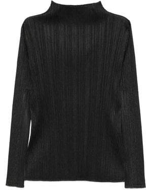 Pleats Please Issey Miyake Pleated T-Shirt - Black