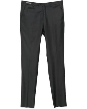 Corneliani Virgin-Wool Tailored Pants - Black
