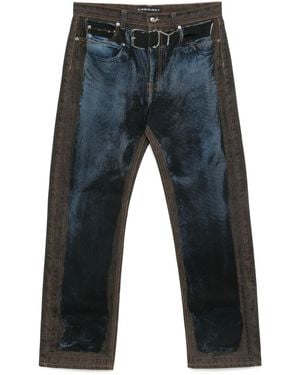 Y. Project Trompe L'Oeil-Print Jeans - Blue