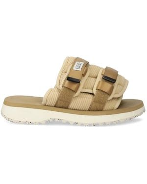 Suicoke タッチストラップ フラットサンダル - メタリック