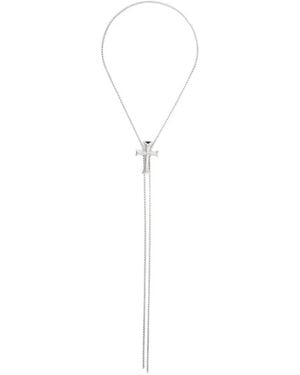 LAG World Croix Cross-Pendant Necklace - White