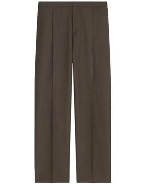 Givenchy Pleat-Detail Twill Pants - Brown