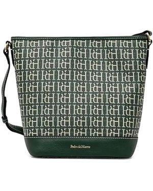 Pedro Del Hierro Madrid Monogram Bucket Bag - Grey