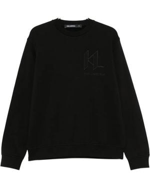 KARL LAGERFELD Sudadera Con Logo Bordado - Negro