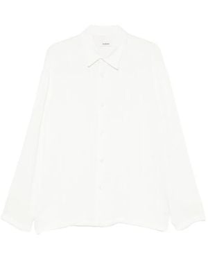 Sandro Plissé Long-Sleeve Shirt - White