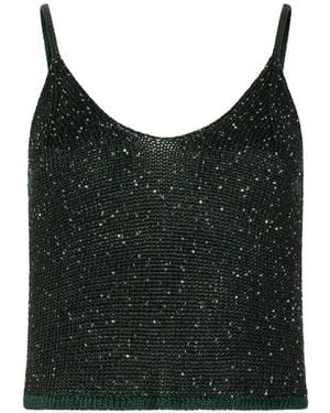 Paramidonna Bruna Sequin Top - Black