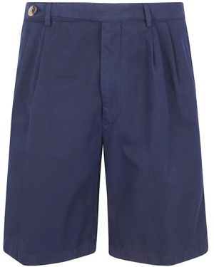 Brunello Cucinelli Cotton Shorts - Blue