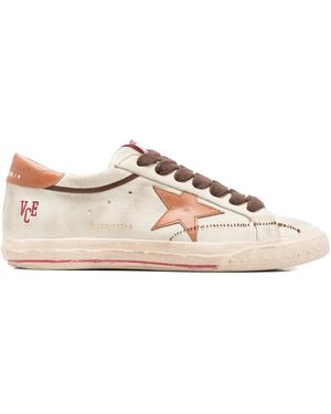Golden Goose Star-Applique Leather Trainers - Pink
